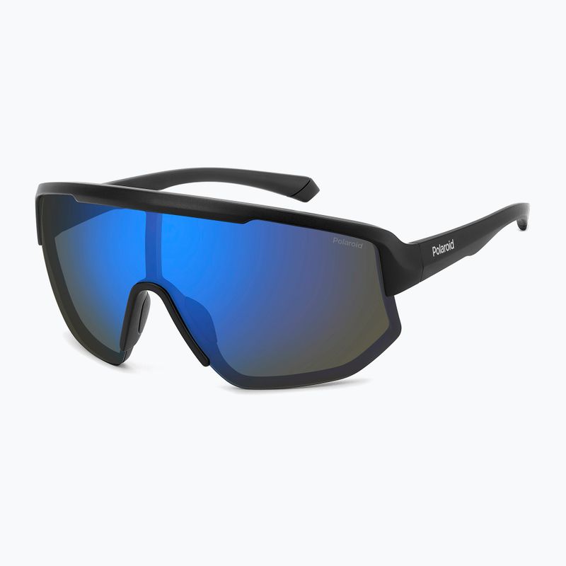 Okulary przeciwsłoneczne Polaroid PLD 7047/S matte black blue/blue mirror polarized 2