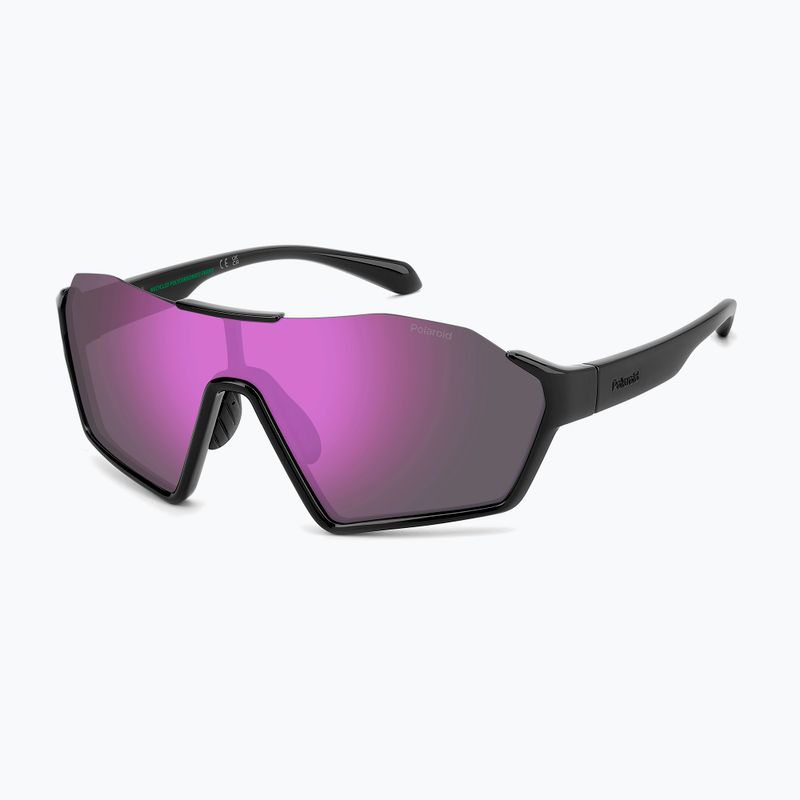 Okulary przeciwsłoneczne Polaroid PLD 7062/S black/grey pink mirror polarized 2