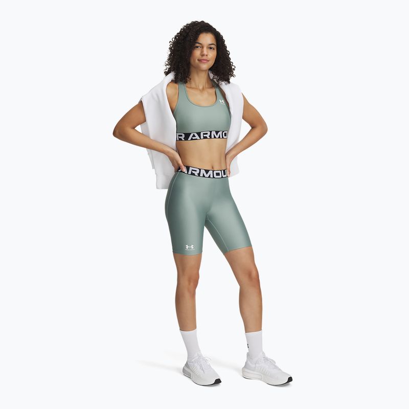 Spodenki damskie Under Armour HG Authentics 8in silica green/white 2