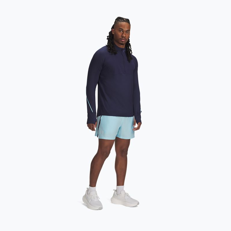 Spodenki do biegania męskie Under Armour Launch 5" stream/midnight navy/reflective 2