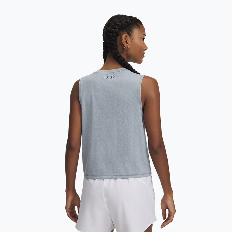 Top treningowy damski Under Armour Rush Energy Crop Tank downpour gray/downpour gray 2