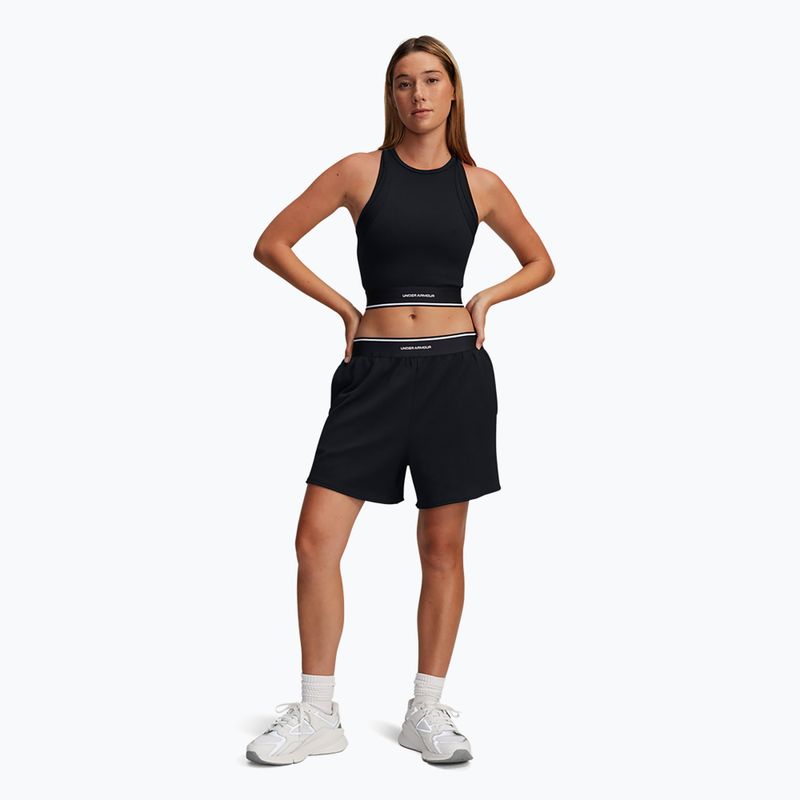 Top treningowy damski Under Armour Meridian Rib Branded Tank black/whi 2