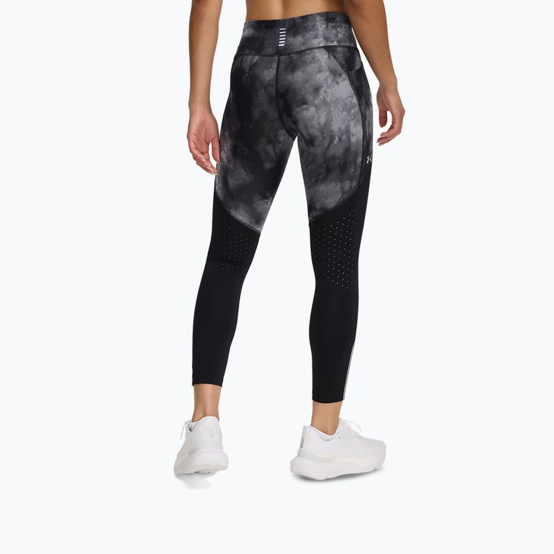 Legginsy do biegania damskie Under Armour Launch Printed Ankle black/reflective 3