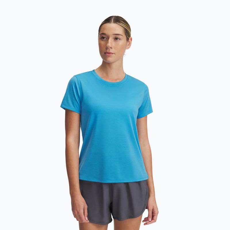 Koszulka do biegania damska Under Armour Launch ether blue/reflective