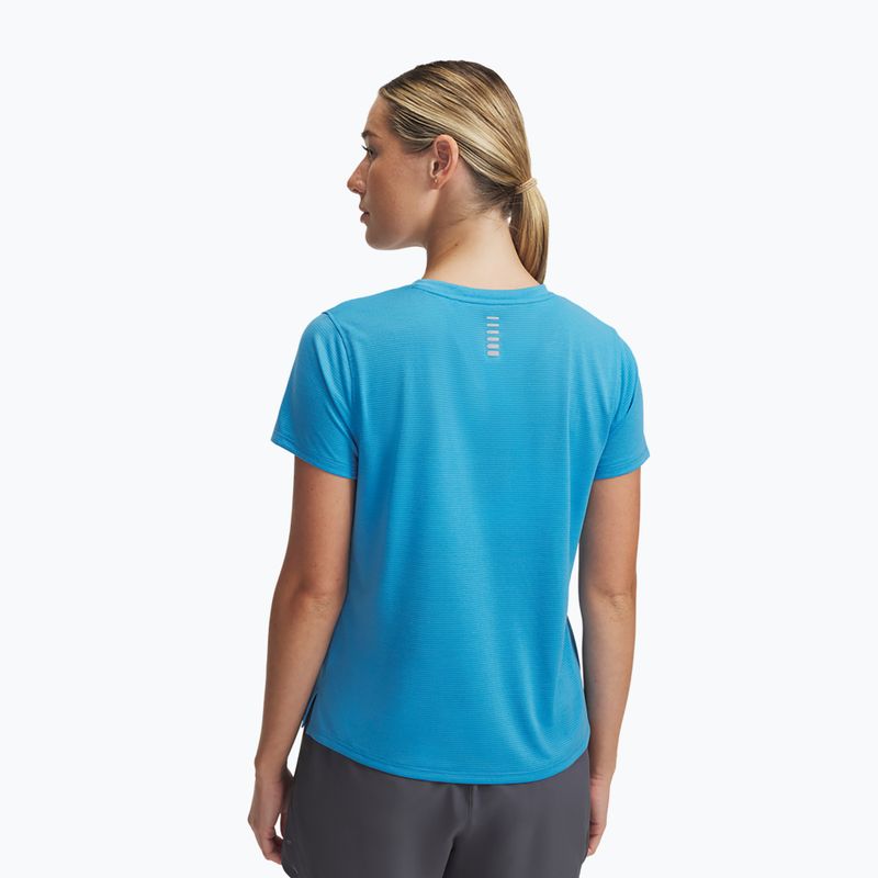 Koszulka do biegania damska Under Armour Launch ether blue/reflective 2