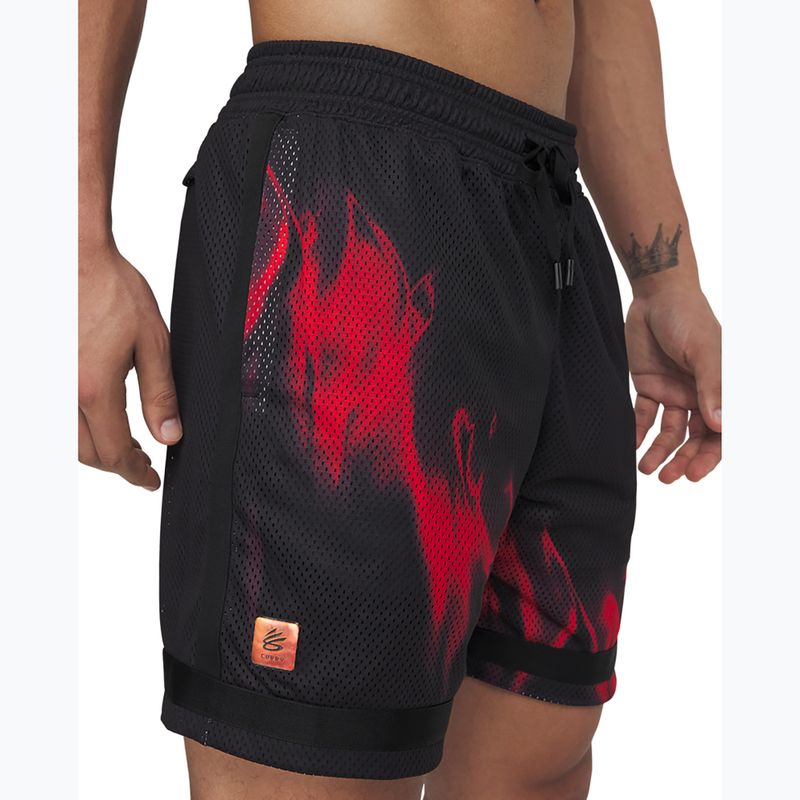 Spodenki koszykarskie męskie Uder Armour Curry Statement I black/fire 4