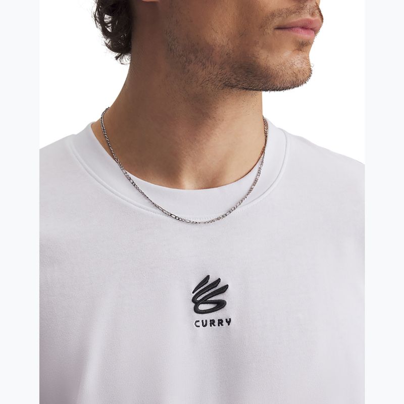 Koszulka męska Under Armour Curry Hvyweight Logo white/black 3