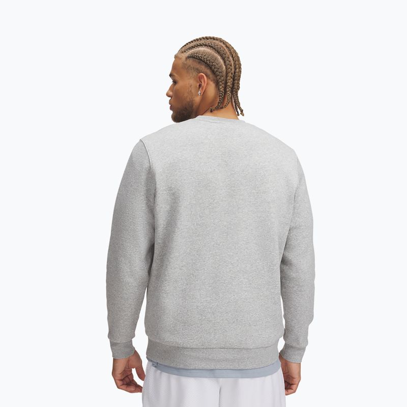 Bluza męska Under Armour Essential Fleece Crew mod gray light heather/white 2