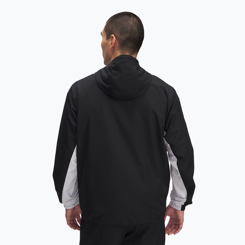 Kurtka męska Under Armour Rival Woven Windbreaker black/black/white 2