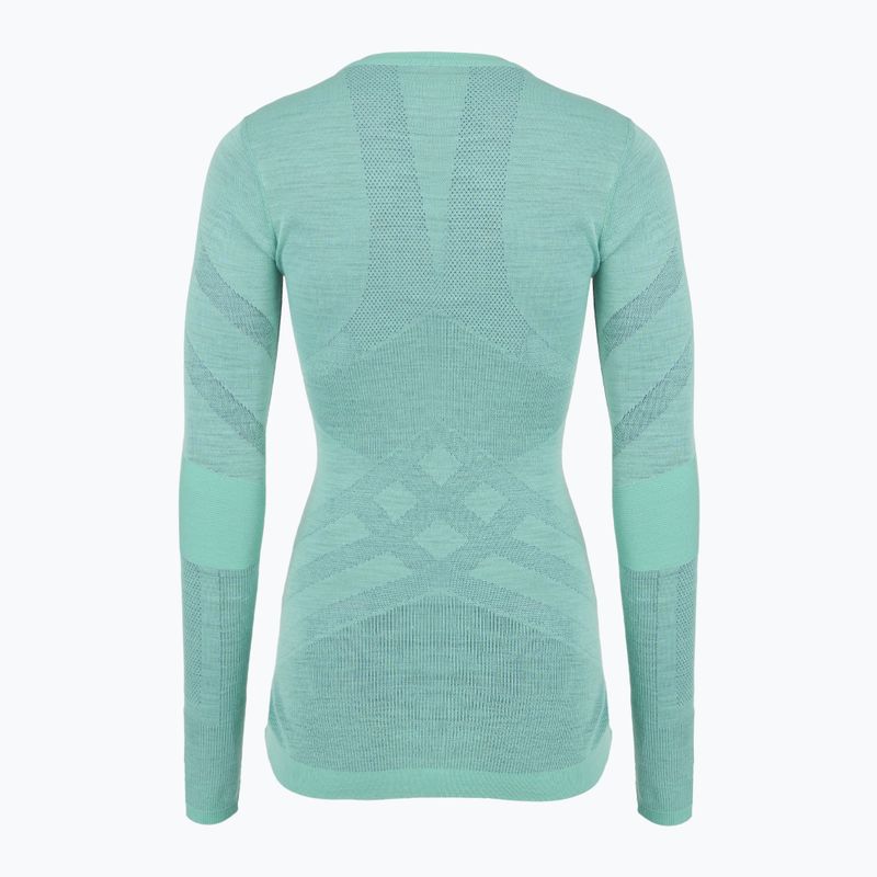 Bluza termoaktywna damska Smartwool Intraknit Thermal Merino Baselayer Crew pacific blue/nightfall blue 2