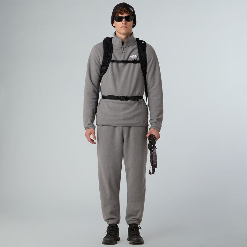 Bluza polarowa męska The North Face Glacier Fleece 1/4 Zip mid grey heather 2