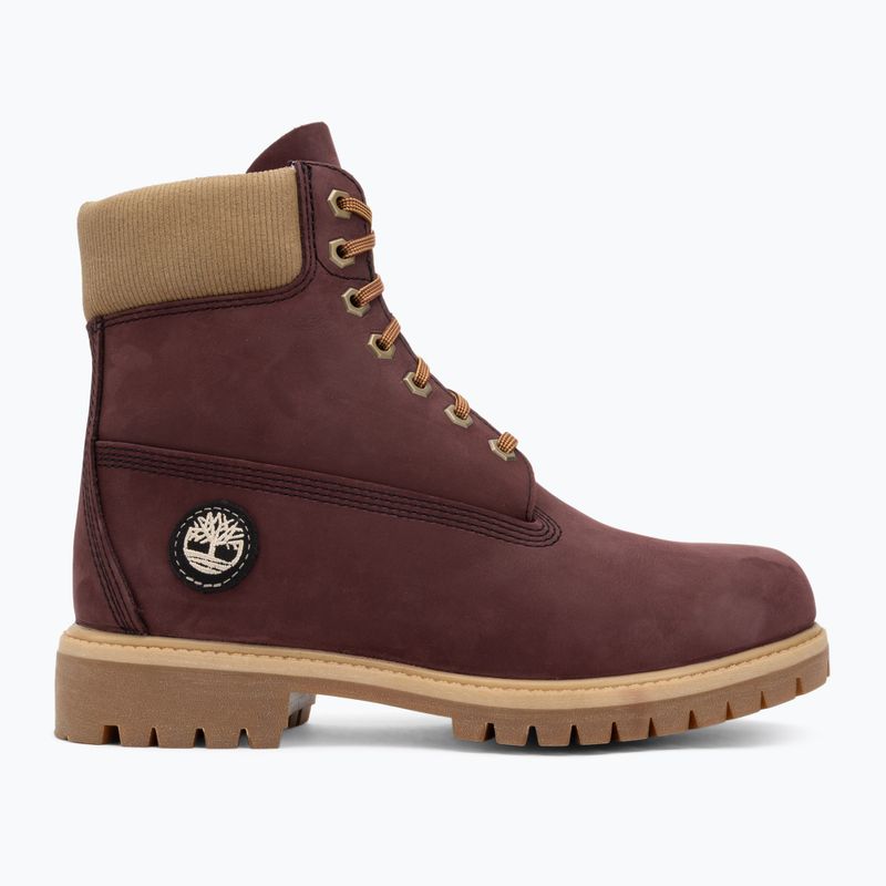 Buty męskie Timberland Premium 6 Inch Lace Up Waterproof burgundy nubuck 2