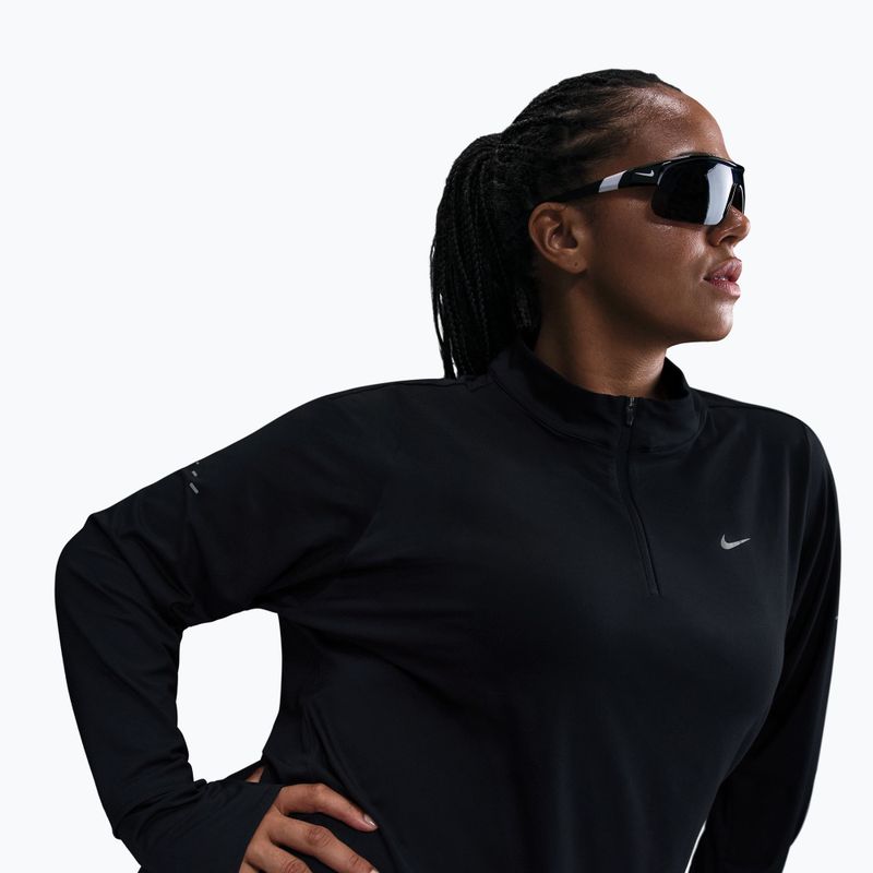 Longsleeve do biegania damski Nike Swift Dri-FIT UV 1/4-Zip Plus Size black 4
