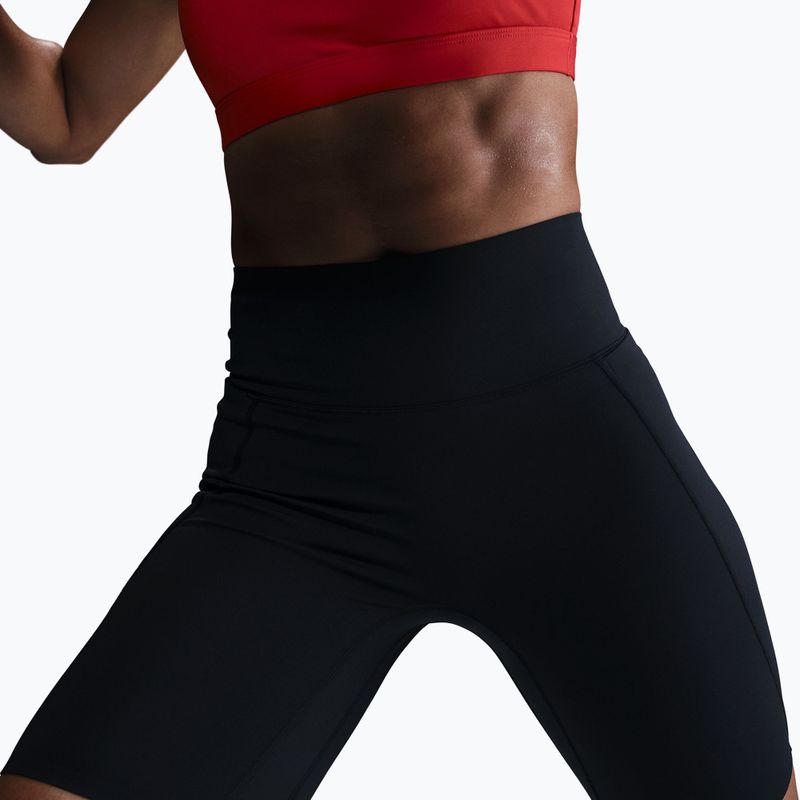 Spodenki treningowe damskie Nike Universa High Waisted Biker 8" black/anthracite/dark smoke grey 4