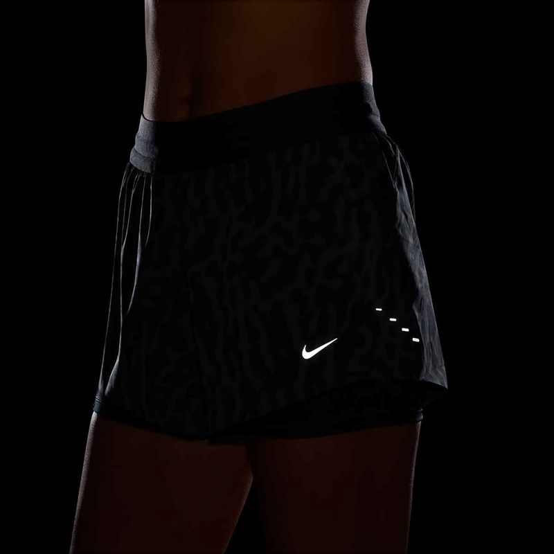 Spodenki do biegania damskie Nike Swift Dri-Fit Mid-Rise 2in1 black/black 7