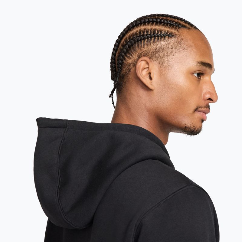 Bluza męska Nike Club Full Zip Hoodie black/black/white 5