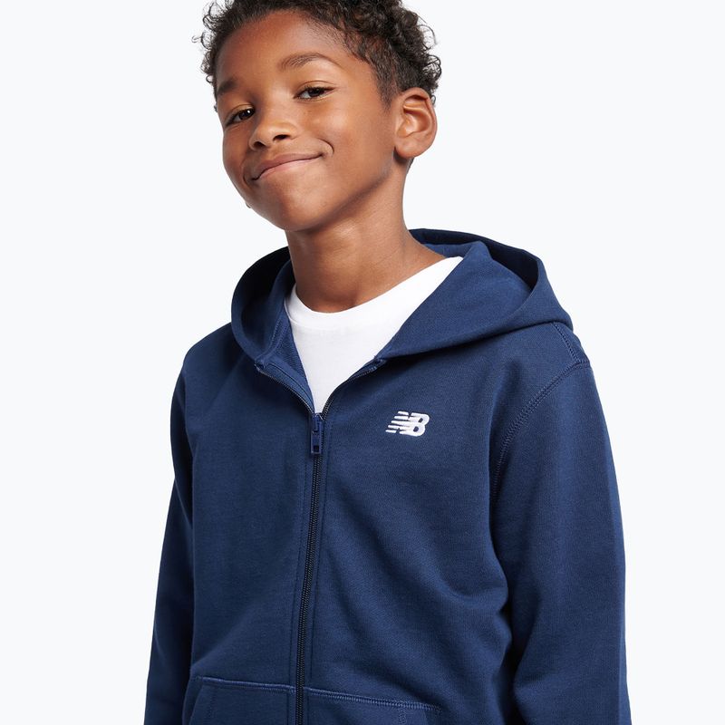Bluza dziecięca New Balance French Terry Small Logo Full Zip Hoodie nb navy 5