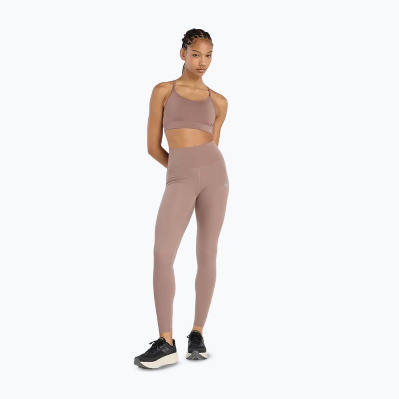 Legginsy do biegania damskie New Balance Harmony High Rise earth shadow 2