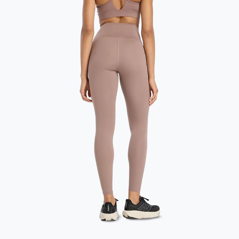 Legginsy do biegania damskie New Balance Harmony High Rise earth shadow 3