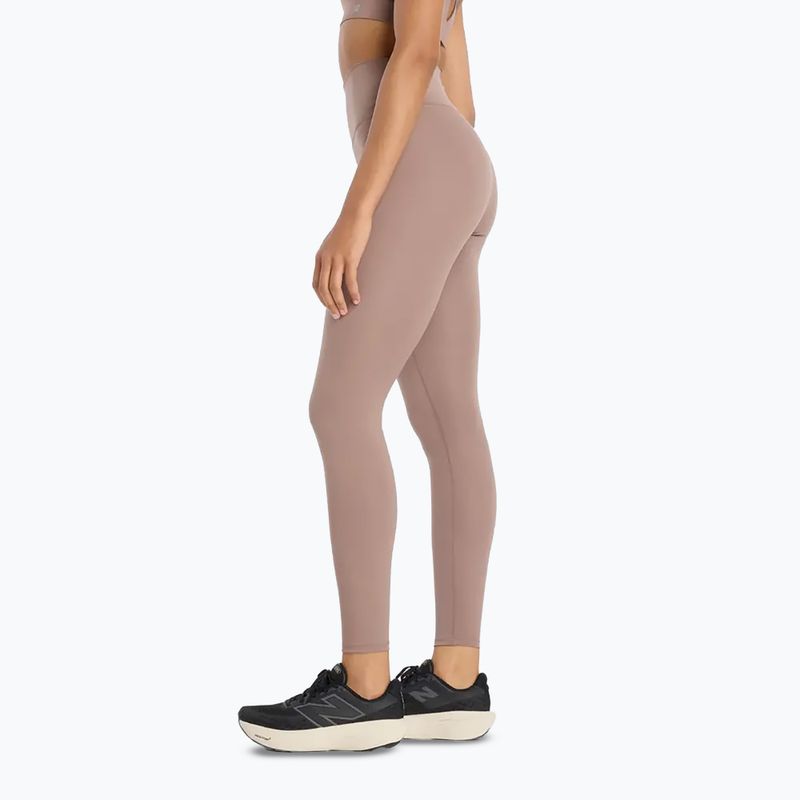 Legginsy do biegania damskie New Balance Harmony High Rise earth shadow 4