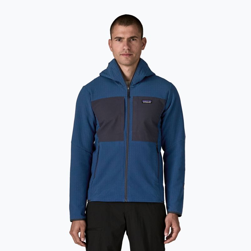 Kurtka softshell męska Patagonia R2 TechFace Hoody clement blue