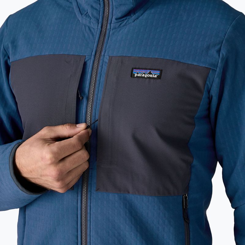 Kurtka softshell męska Patagonia R2 TechFace Hoody clement blue 7