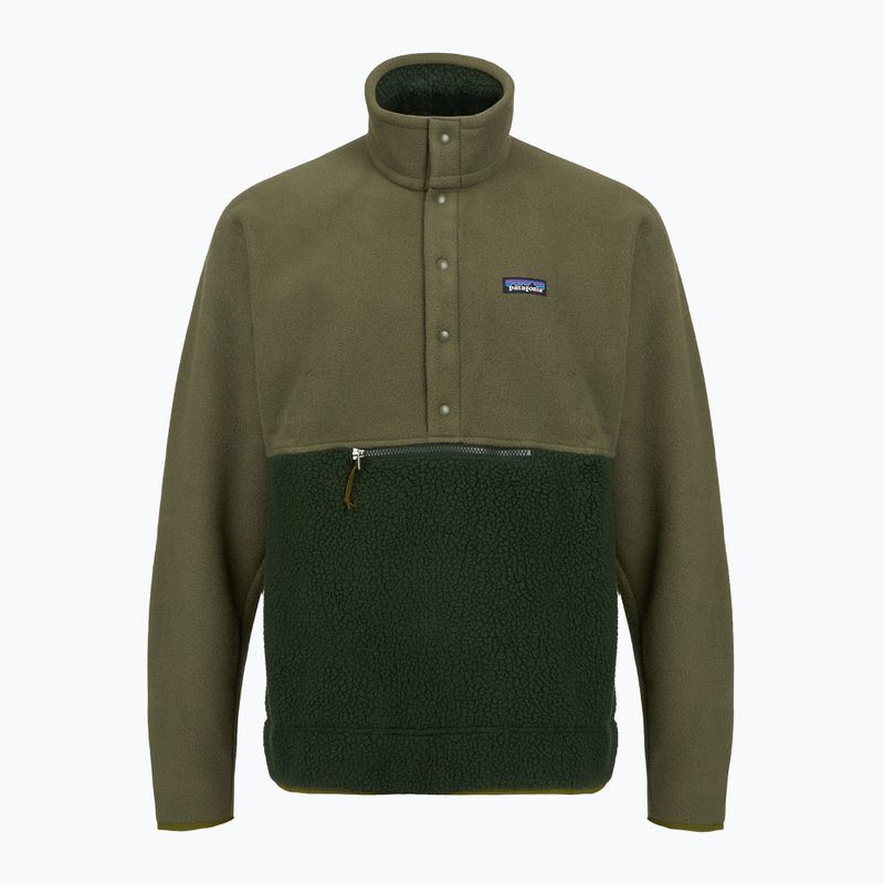 Bluza trekkingowa męska Patagonia Retro Pile 1/2 Snap P/O old growth green 8