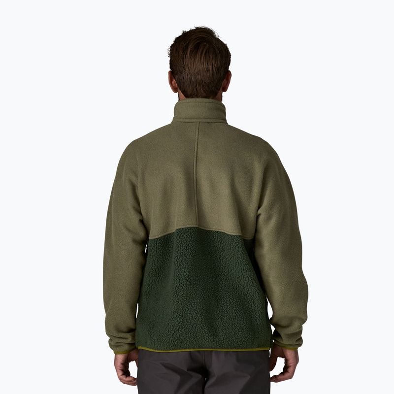 Bluza trekkingowa męska Patagonia Retro Pile 1/2 Snap P/O old growth green 3