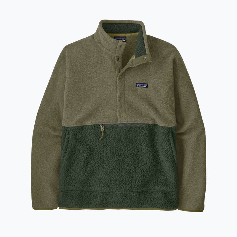 Bluza trekkingowa męska Patagonia Retro Pile 1/2 Snap P/O old growth green 12
