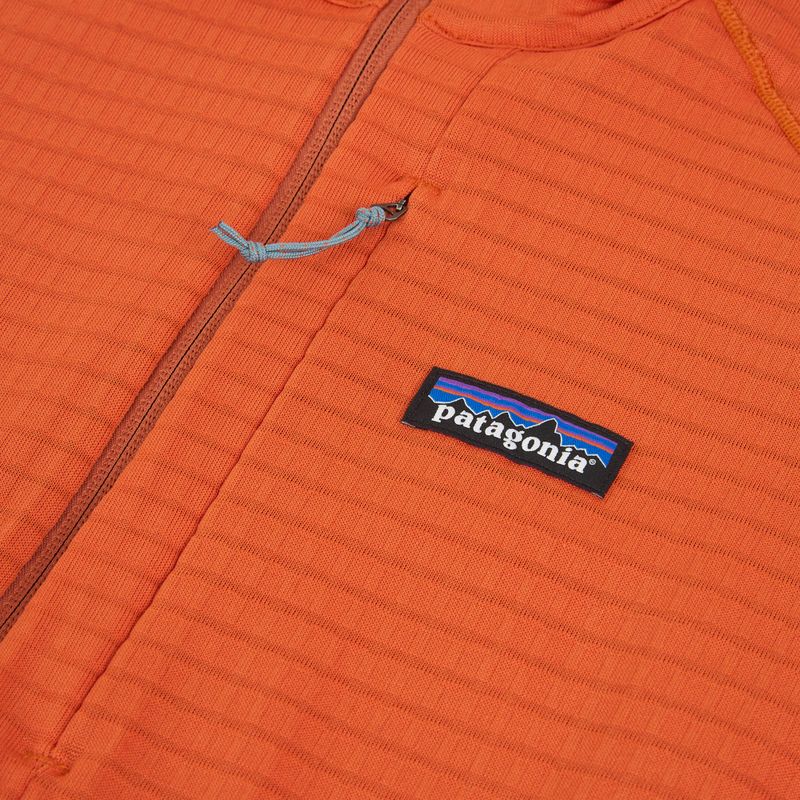 Bluza polarowa męska Patagonia R1 Hybrid coal orange 3