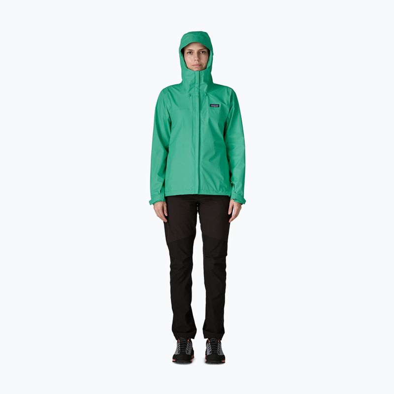 Kurtka przeciwdeszczowa damska Patagonia Torrentshell 3L Rain aqua stone 2
