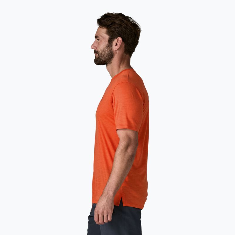 Koszulka męska Patagonia Cap Cool Merino Blend Graphic Shirt heritage header/coal orange 2