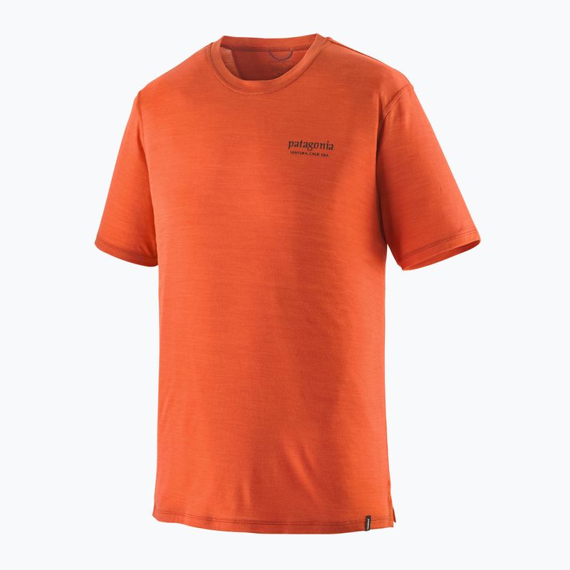 Koszulka męska Patagonia Cap Cool Merino Blend Graphic Shirt heritage header/coal orange 5