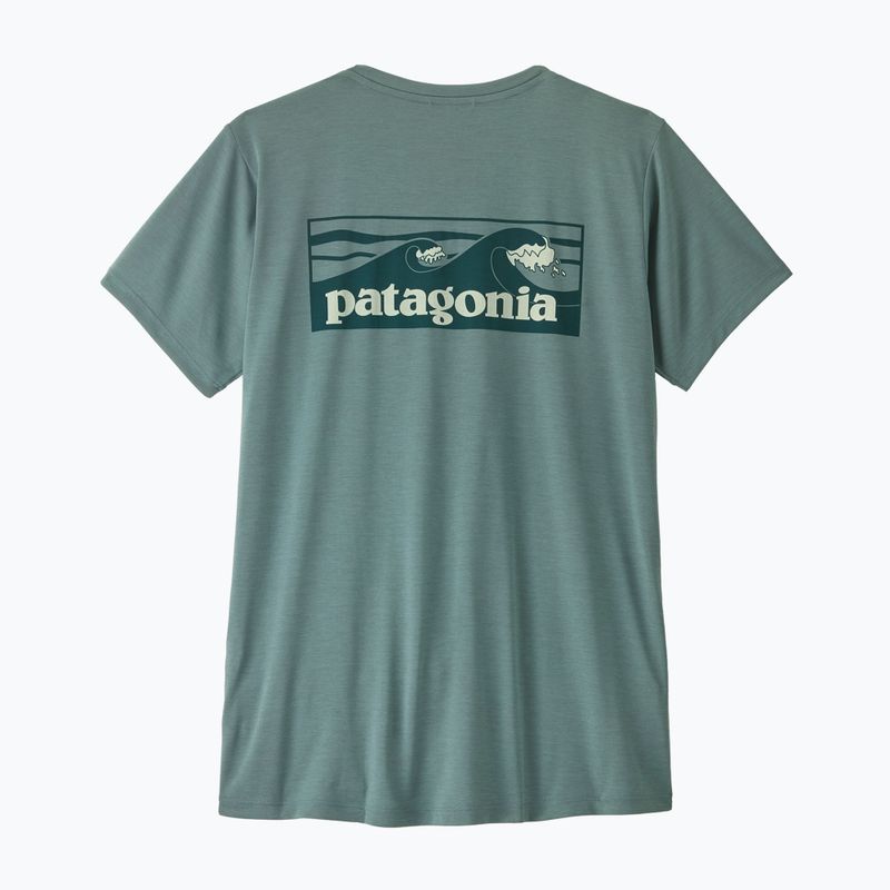 Koszulka damska Patagonia Capilene Cool Daily Shirt - Boardshort Logo blue sage/light blue sage x-dye 2