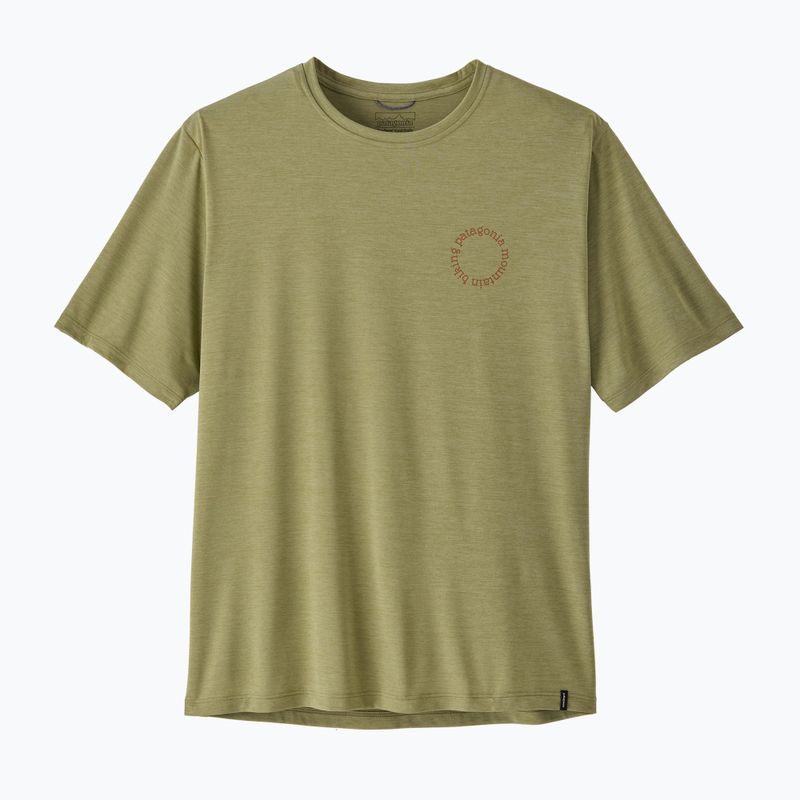 Koszulka trekkingowa męska Patagonia Cap Cool Daily Shirt - Spoke Stencil gumtree green - light gumtree green x-dye