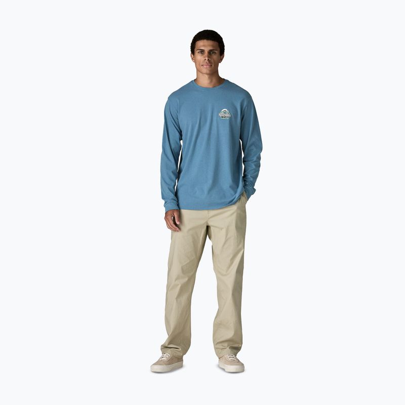 Longsleeve trekkingowy męski Patagonia Great Waves Responsibili Tee shore blue 2