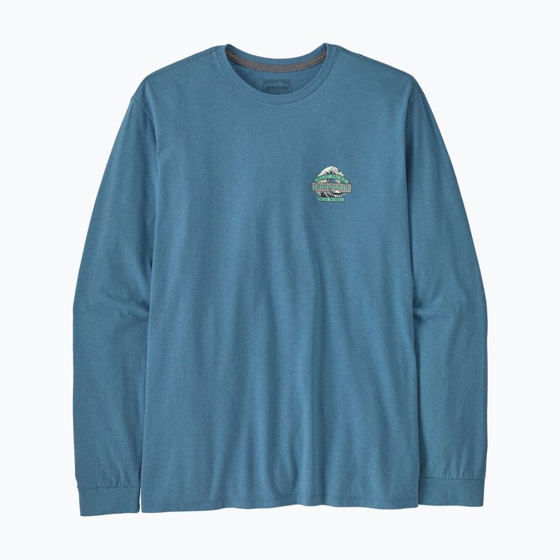 Longsleeve trekkingowy męski Patagonia Great Waves Responsibili Tee shore blue 5