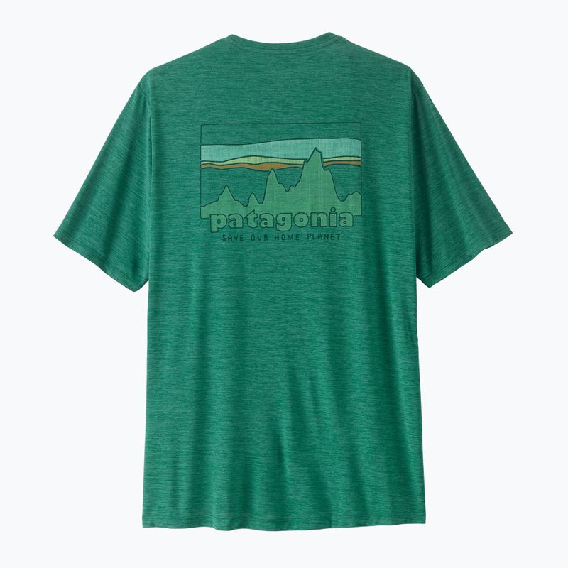 Koszulka męska Patagonia Capilene Cool Daily - '73 Skyline gem green/light gem green x-dye 2