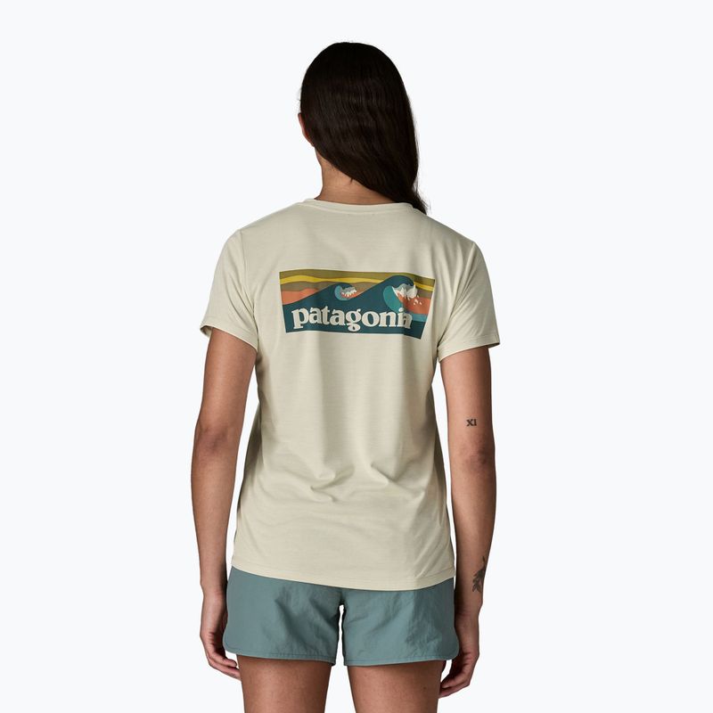 Koszulka damska Patagonia Capilene Cool Daily Shirt - Boardshort Logo dyno white 3