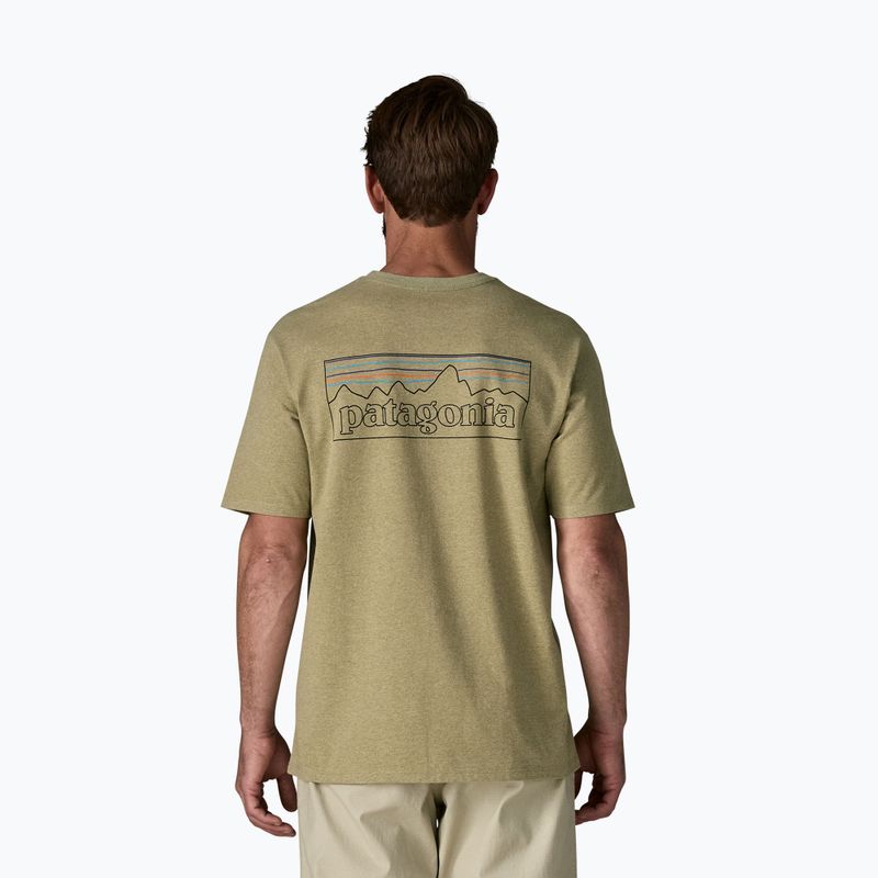 Koszulka męska Patagonia P-6 Logo Responsibili-Tee p-6 outline/gumtree green 3