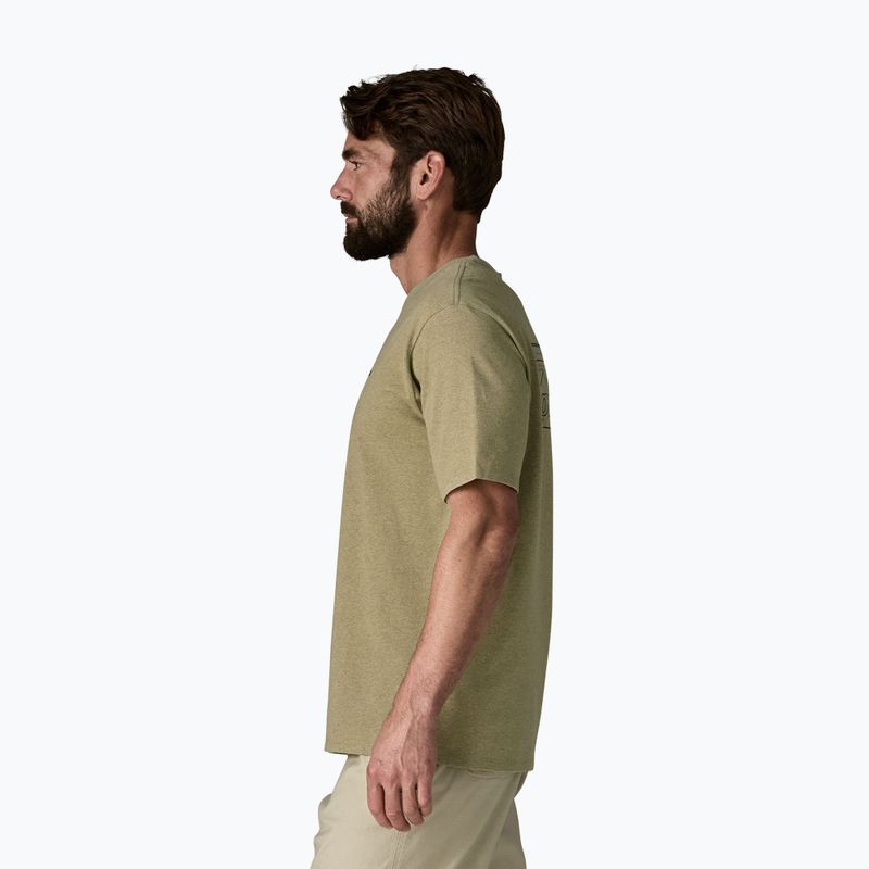 Koszulka męska Patagonia P-6 Logo Responsibili-Tee p-6 outline/gumtree green 4