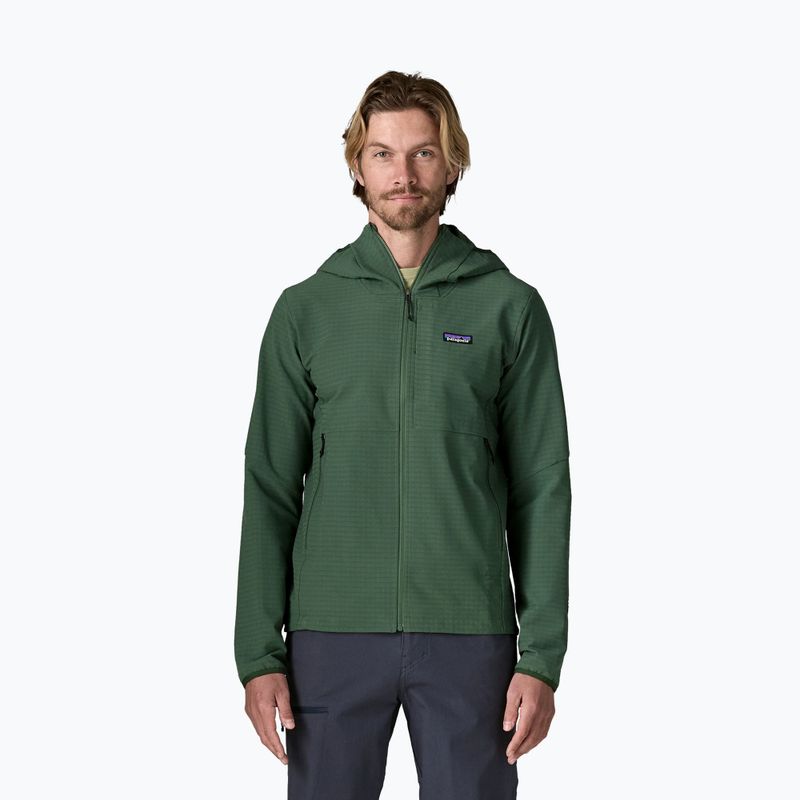 Kurtka softshell męska Patagonia R1 TechFace Hoody canopy green