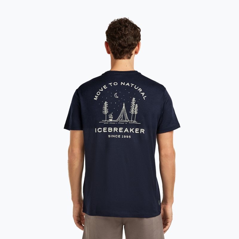 Koszulka męska icebreaker Merino 150 Tech Lite Peaceful Pass Tee midnight navy 3