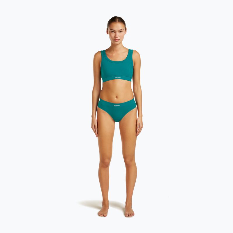 Biustonosz termoaktywny icebreaker Merino Rib Lotus tidal teal 2