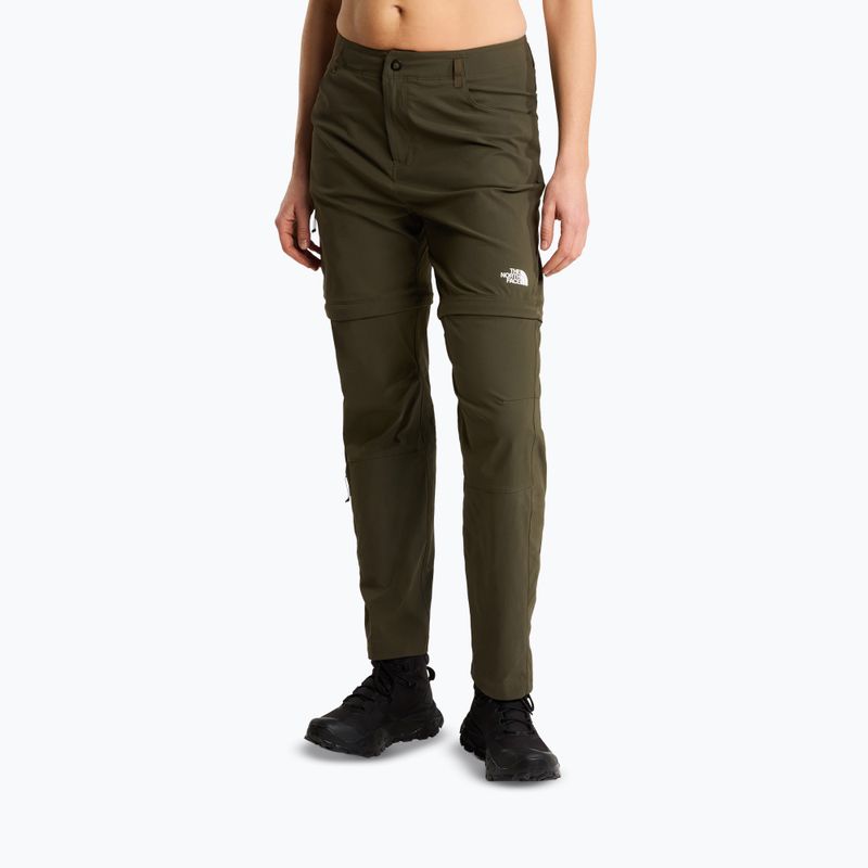 Spodnie trekkingowe damskie The North Face Exploration Regular Straight Convertible taupe green