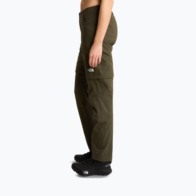 Spodnie trekkingowe damskie The North Face Exploration Regular Straight Convertible taupe green 4