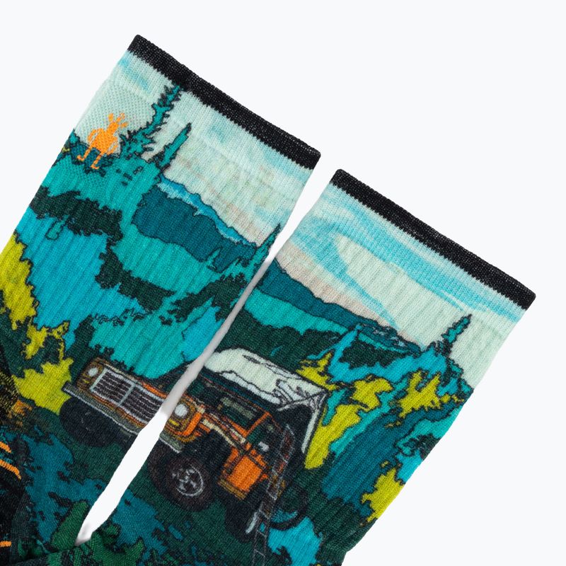 Skarpety Smartwool Hike Trail Trekker Print Crew winter moss 3