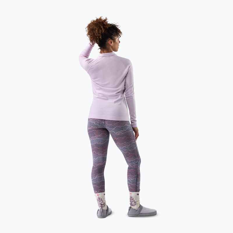 Bluza termoaktywna damska Smartwool Classic Thermal Merino Base Layer 1/4 Zip Boxed lavender sky heather 2
