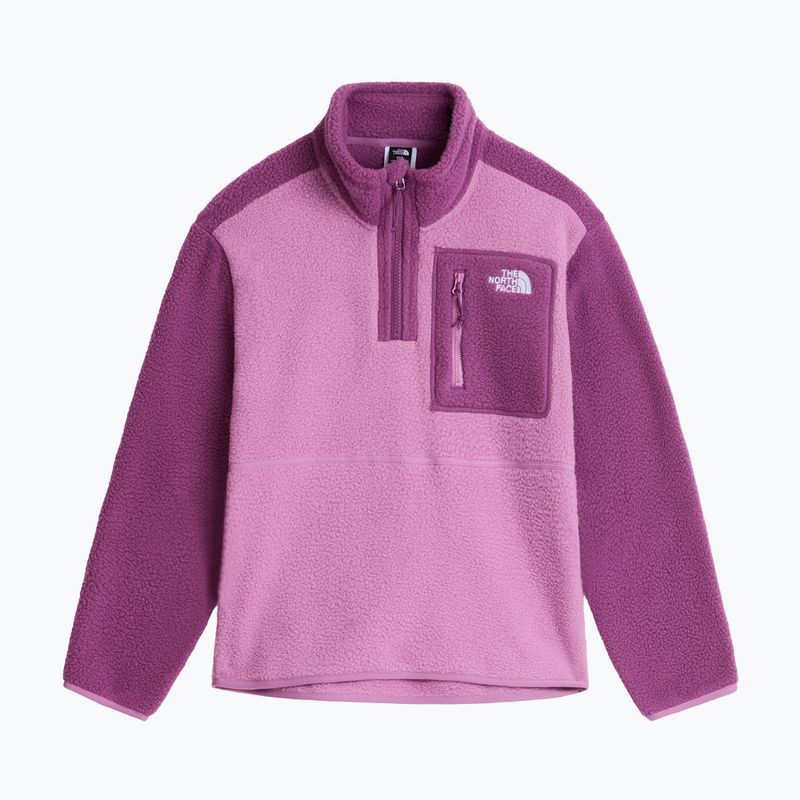 Bluza polarowa dziecięca The North Face Yumiori 1/4 Zip hushed lavender