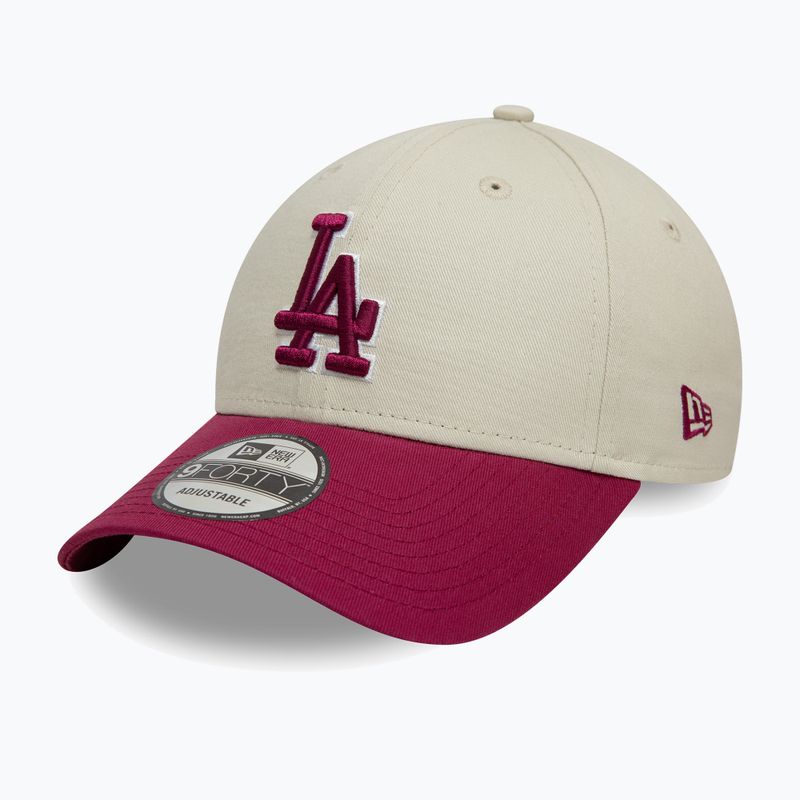 Czapka z daszkiem New Era WS Patch 9Forty Los Angeles Dodgers light beige 3